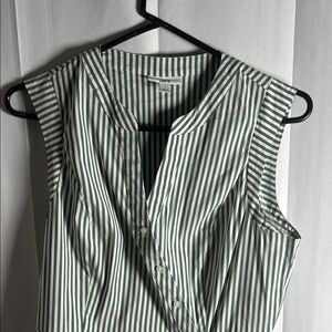 Bar III Green and White Striped Midi Dress